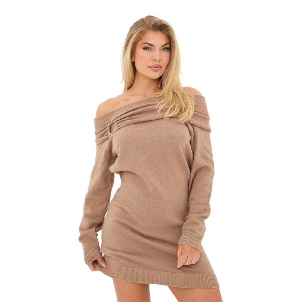 I Saw It First Womens/Ladies Mini Dress / Mocha